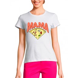 Женская футболка Мама пицца Женская футболка Мама пицца