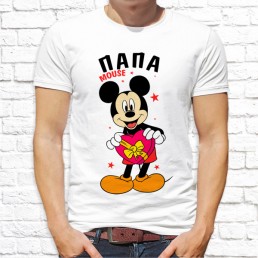Мужская футболка Папа mouse Мужская футболка Папа mouse