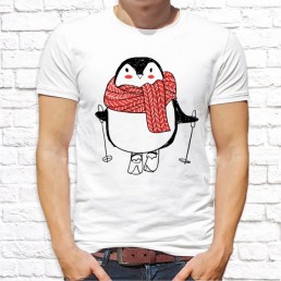 Мужская футболка Пингвин папа Мужская футболка Пингвин папа
