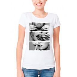 Футболка в стиле тумблер Девушка с сигарой