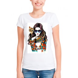 Футболка в стиле тумблер Модная девочка