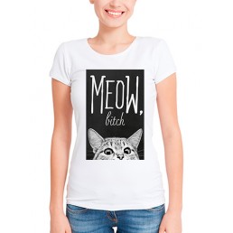 Футболка в стиле тумблер Meow, bitch